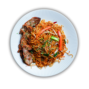 Char Siu Pork Fried Noodles 叉烧炒面